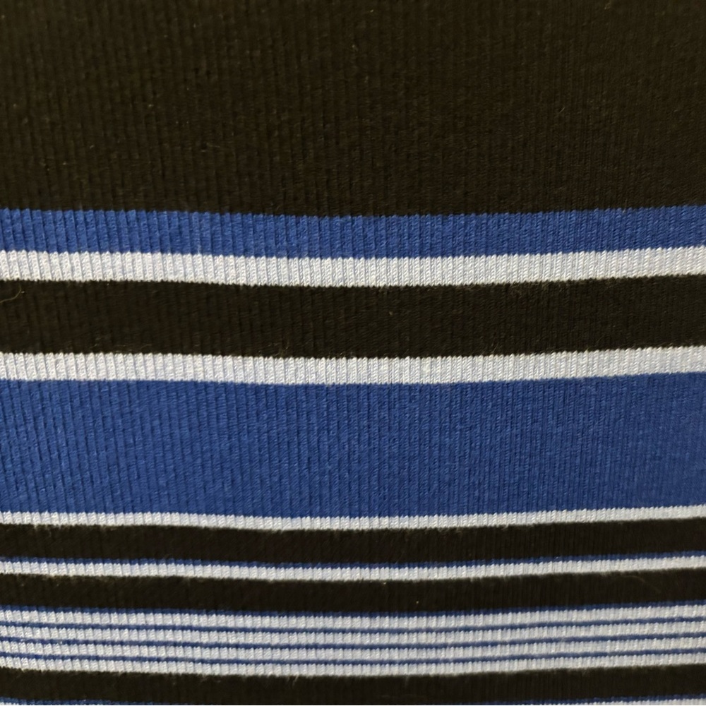 Ralph Lauren Blue and Black Striped Pencil Skirt - Picture 8 of 9